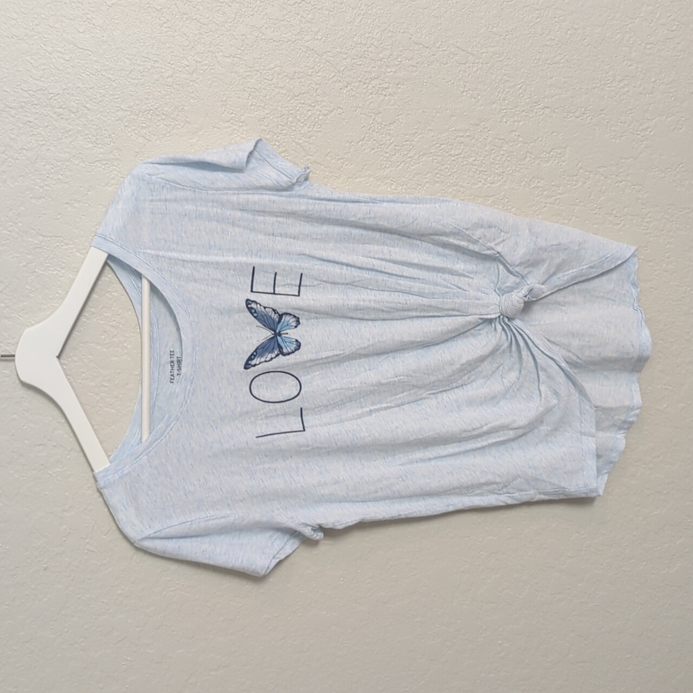 Soft blue GAP Feather Tee, size small